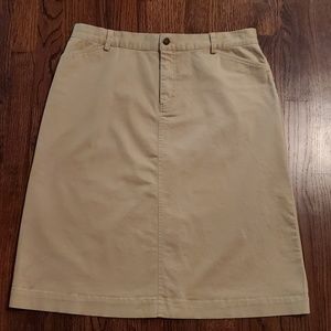 Christopher & Banks Khaki Pocket Skirt 24.5" long